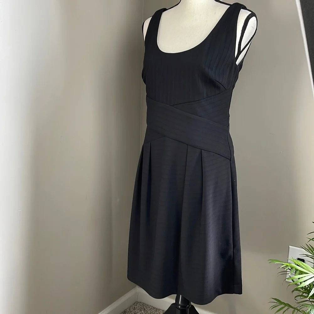 Ann Taylor Bandage Wrap Ribbed Tank Style  Little Black Dress  Size 8
